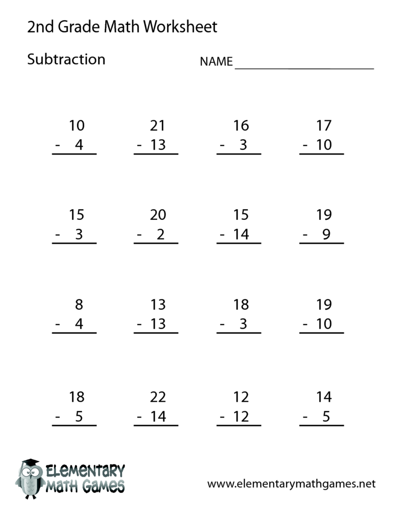 6 Math Worksheets 2nd Grade Activity Worksheeto