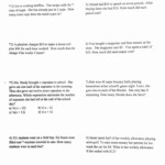 7th Grade Math Word Problems Worksheets