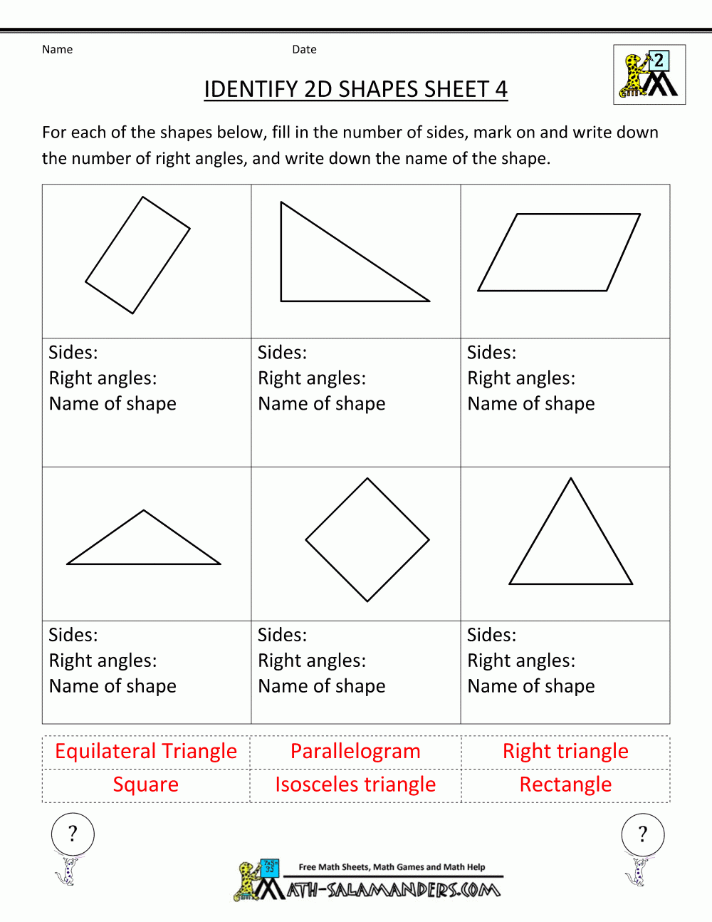 8 2nd Grade 2d Shapes Worksheets Shapes Worksheets 2nd Grade 7 Best 