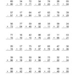 Adding And Subtracting Two digit Numbers 2nd Grade Math Worksheets