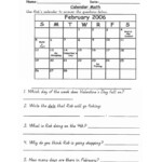 Calendar Math Worksheet Kindergarten