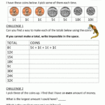 Coin Challenge Money Word Problems Worksheets 99Worksheets