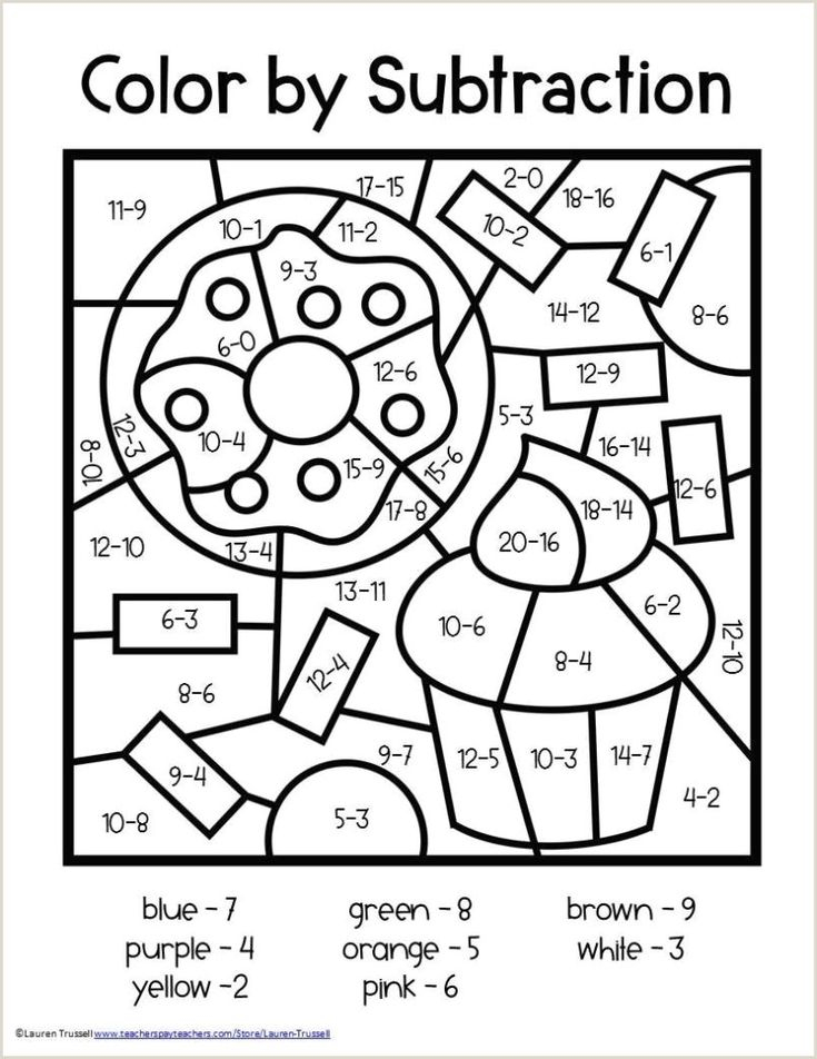 Color By Number Worksheets Second Grade 2nd Grade Math Worksheets 