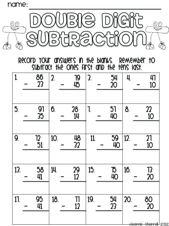 Double Digit Subtraction With Regrouping Pdf Subtraction Regrouping 