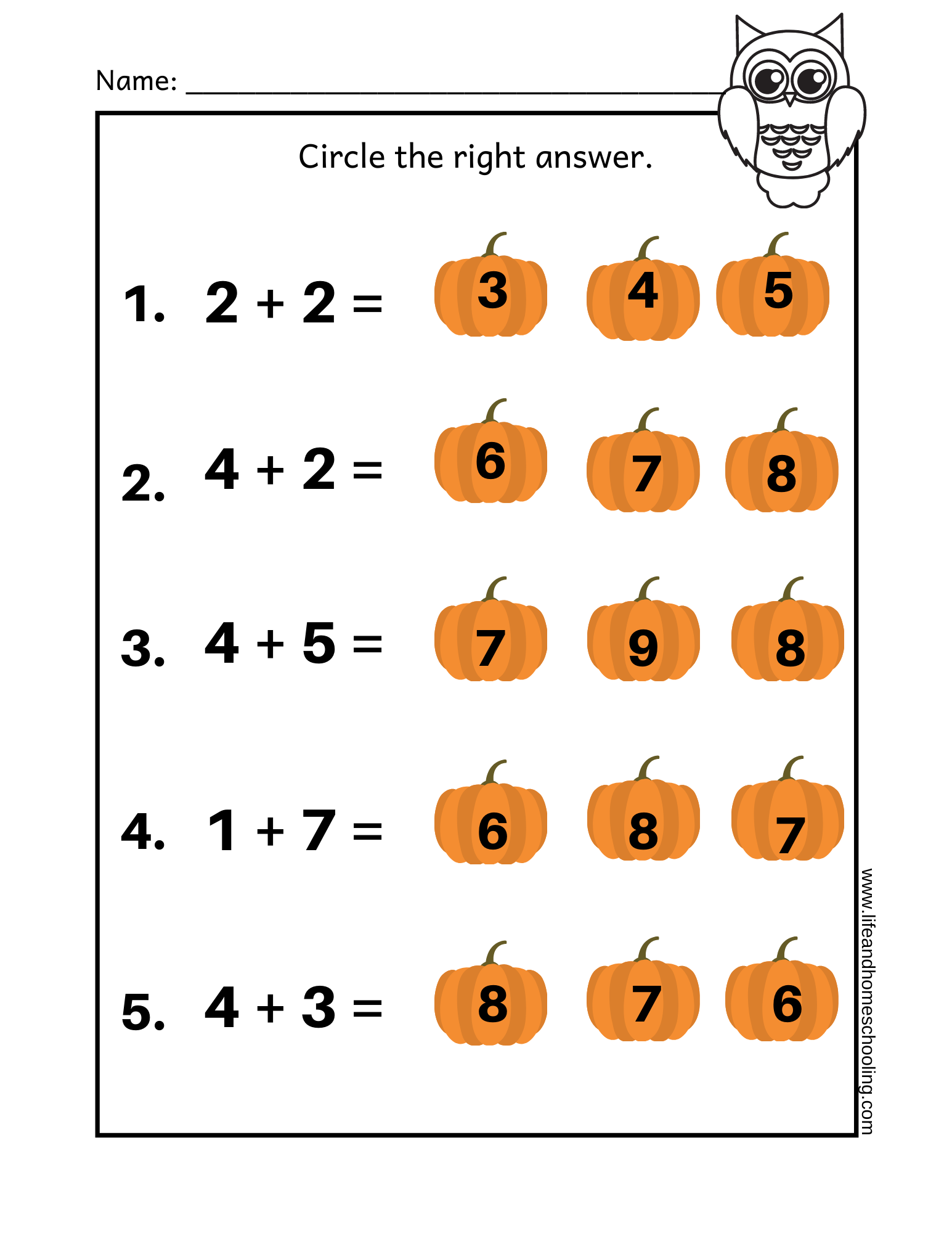 Fall Themed Kinder 2nd Grade Math add Subtract Made By Teachers