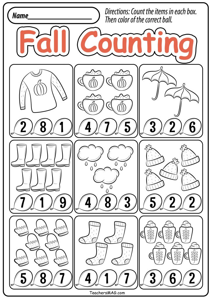 Fall Worksheets Free