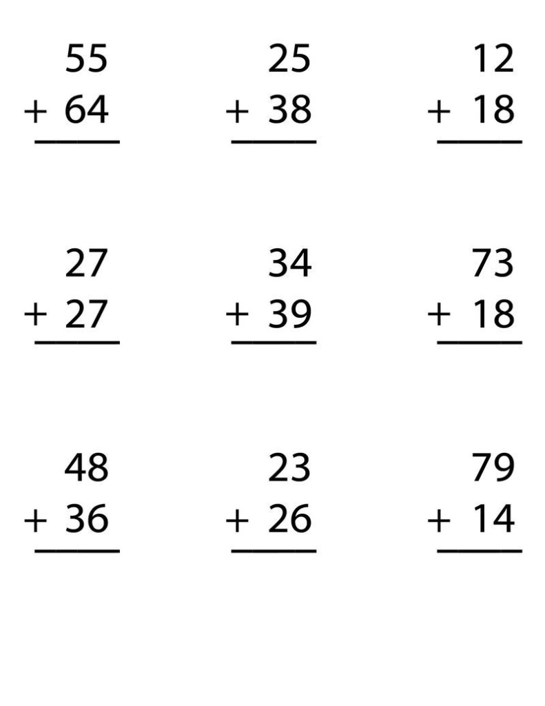 Free 2nd Grade Math Worksheets Regrouping 2nd Grade Math Worksheets 