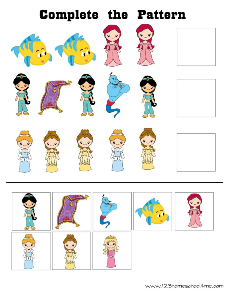 FREE Printable Princess Worksheets