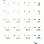 Free Printable Two Digit Addition With Regrouping Worksheets