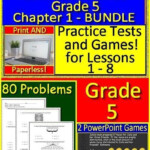 Go Math Florida 5th Grade Chapter 1 Bundle Practice Tests And Games