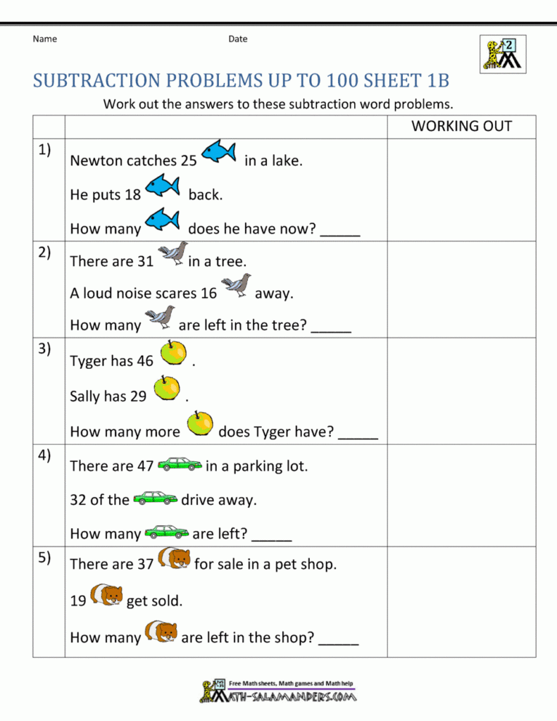 Grade 2 Mixed Addition Subtraction Word Problem Worksheets K5 Learning 