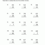 Grade 2 Worksheet Subtract 2 Digit Numbers With Regrouping K5 Learning