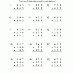 Grade 3 Addition Worksheets Free Printable K5 Learning Mixed Problems