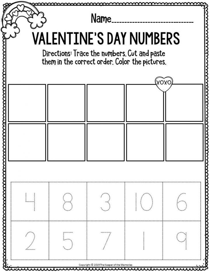 Kindergarten Valentine Worksheets