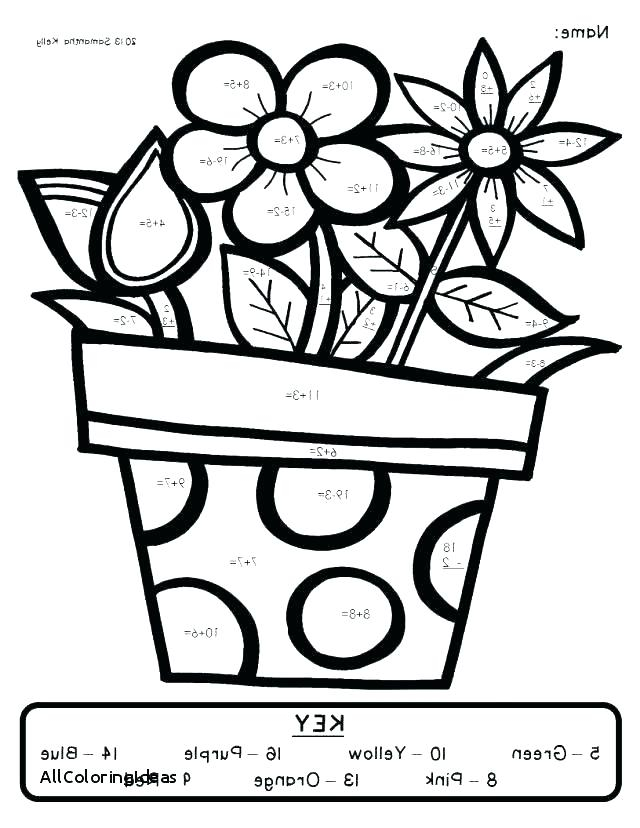 Math Fact Coloring Coloring Pages