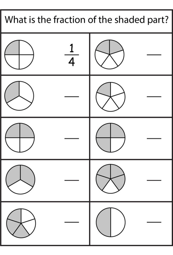 Math Fraction Worksheets For Kids Math Fractions Worksheets 2nd 