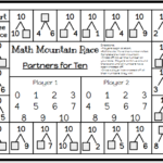 Math Mountain Race Game Board Classroom Freebies First Grade Math