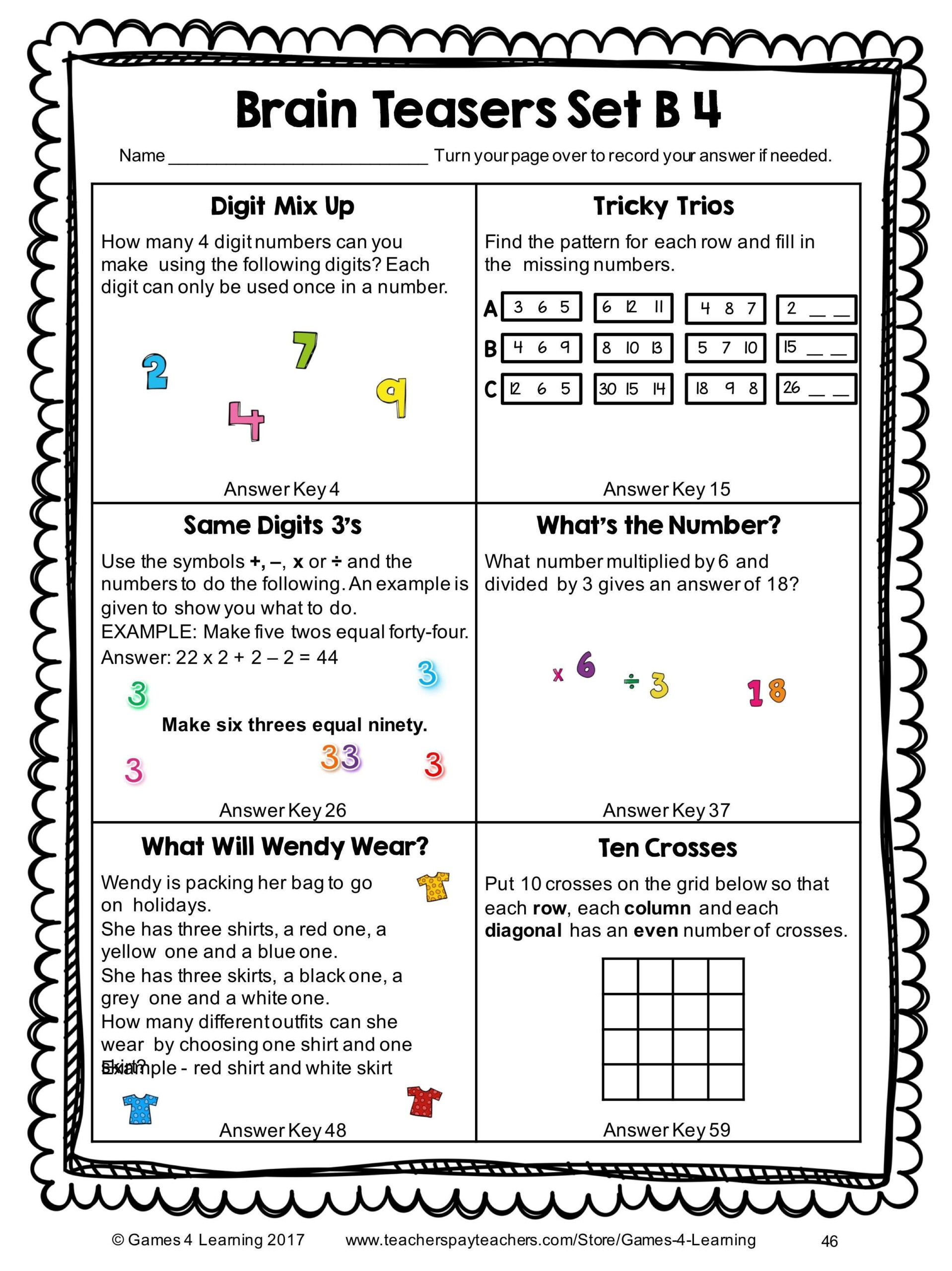 Math Riddles Printable Math Riddles Worksheets Printable Worksheets