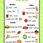 Menu Math Worksheets Printable Free This Free 3 Page Menu Can Be Used