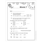 Mixed Minute Math 2nd Grade Math Worksheets 1st Grade Math Math