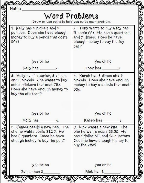 Money Word Problems Math Word Problems Money Word Problems Word 