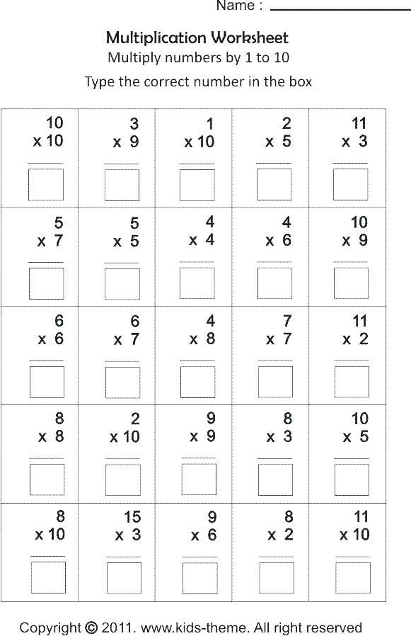 Multiplication Worksheets For Grade 2 Pdf The Multiplication Table 