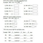 Place Value Worksheet Free Common Core Math Worksheets 4th Grade