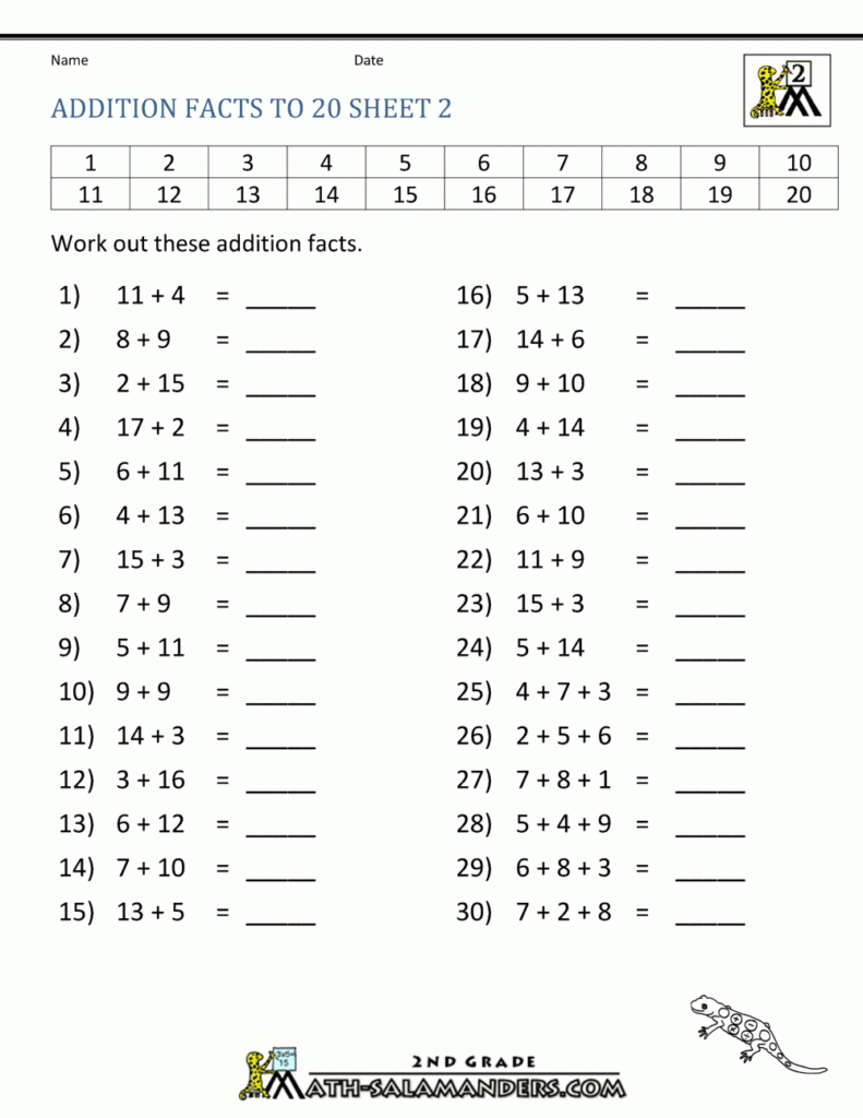 Printable 2nd Grade Math Worksheets Printable Kids Worksheets 