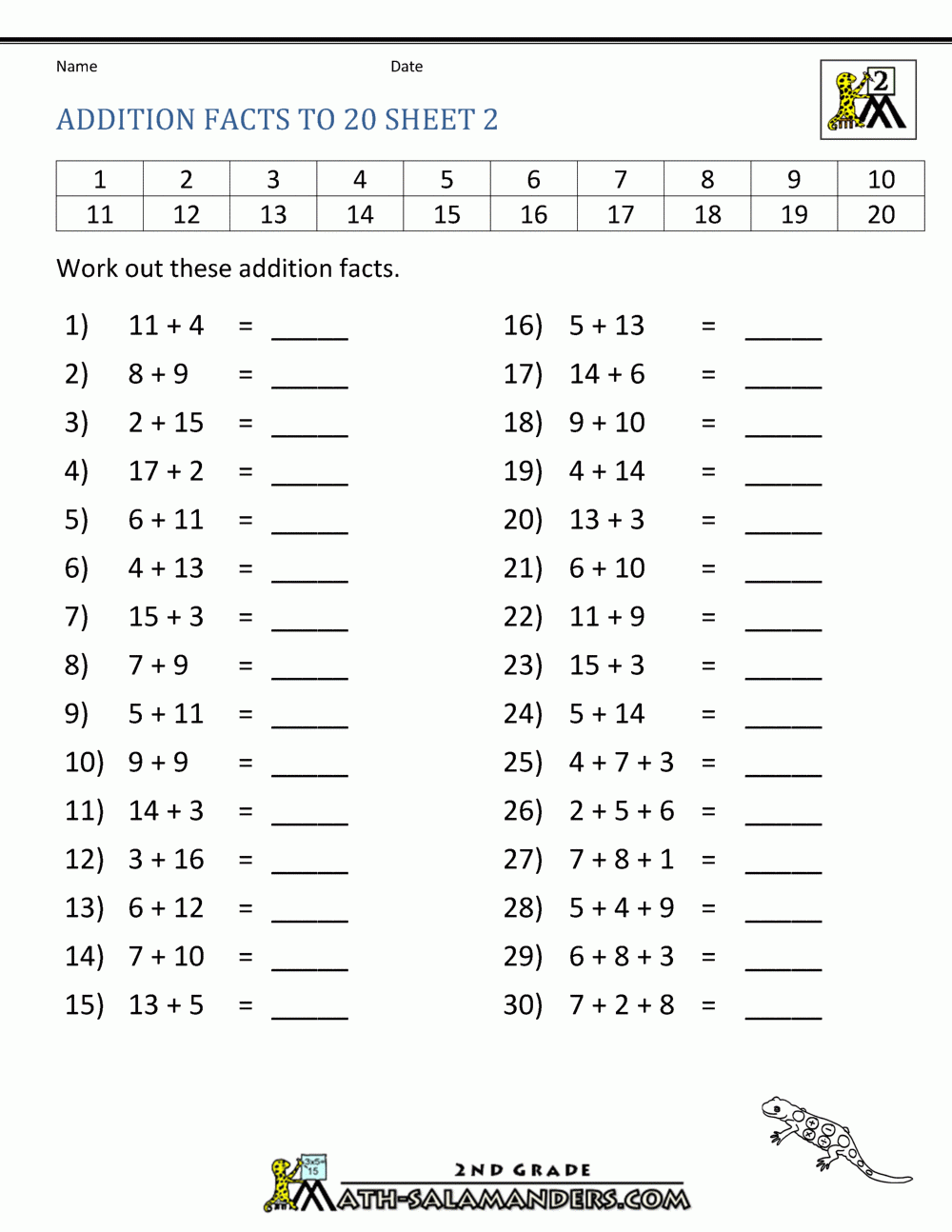 Printable 2nd Grade Math Worksheets Printable Kids Worksheets 