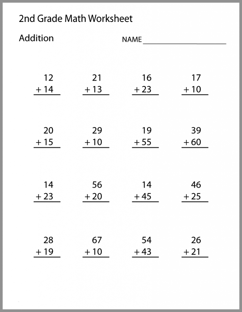 Printable 2nd Grade Math Worksheets Printable Kids Worksheets 