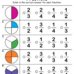 Printable Fractions Worksheet 2nd Grade Math Worksheets First Grade