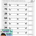 Rounding To The Nearest Ten Line Math 3rd Grade Math Daily Math