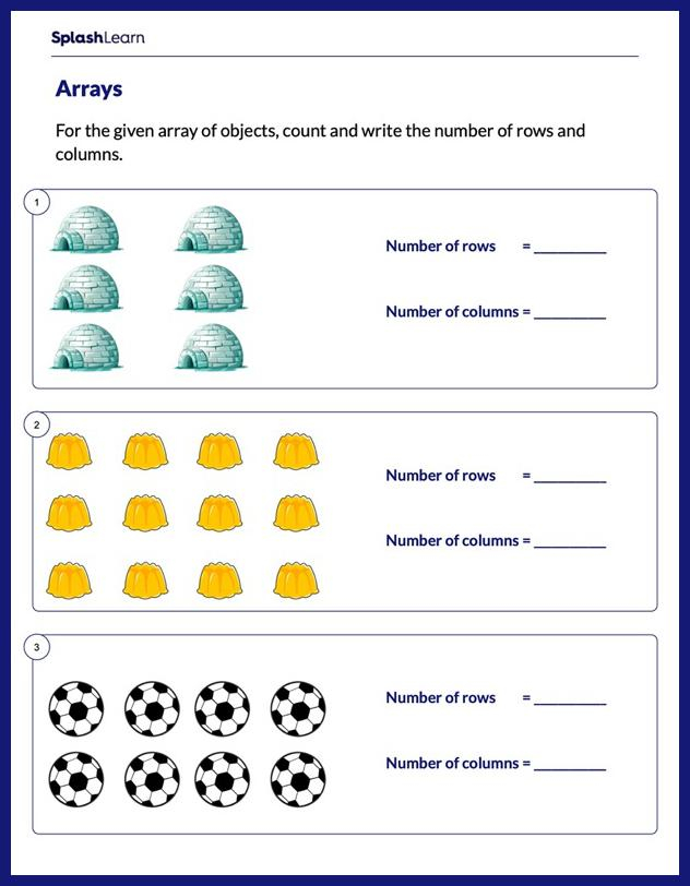 Rows And Columns Math Worksheets SplashLearn