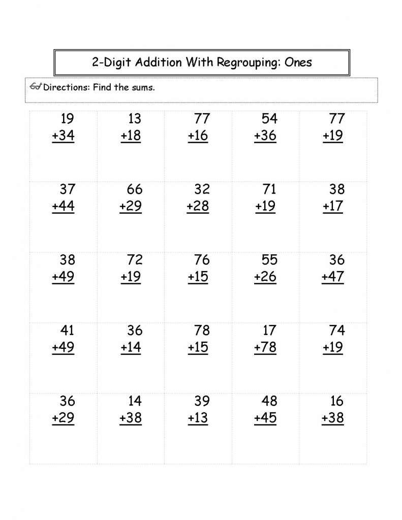 Second Grade Addition Worksheets