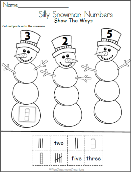 Snowman Math Worksheet Show The Ways Made By Teachers