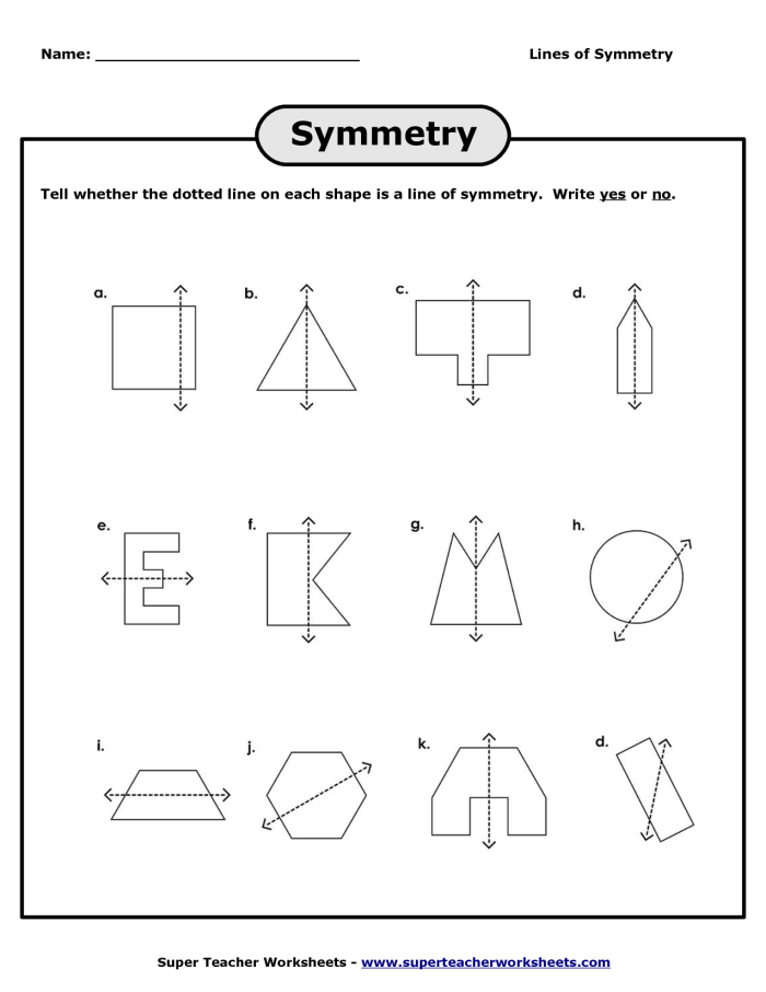 Symmetry Second Grade Math Worksheets Free Printable Worksheets