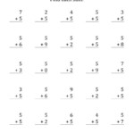 The 25 Adding Fives Questions A Math Worksheet In 2021 2nd Grade
