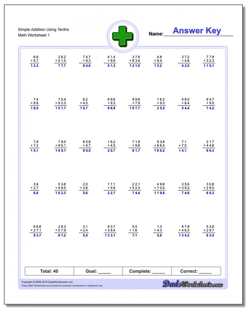 Timed Addition Worksheets For 2nd Grade Time Worksheets