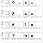 Train Subtraction Kindergarten Math Worksheets Kindergarten