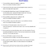 Two Step Equation Word Problems Worksheets Math Word Problems Word