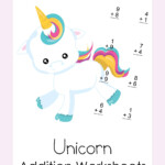 Unicorn Color By Number Addition And Subtraction Worksheet Dragon