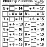 Winter Math For 1st And 2nd Grade missing Addends Elementary Math