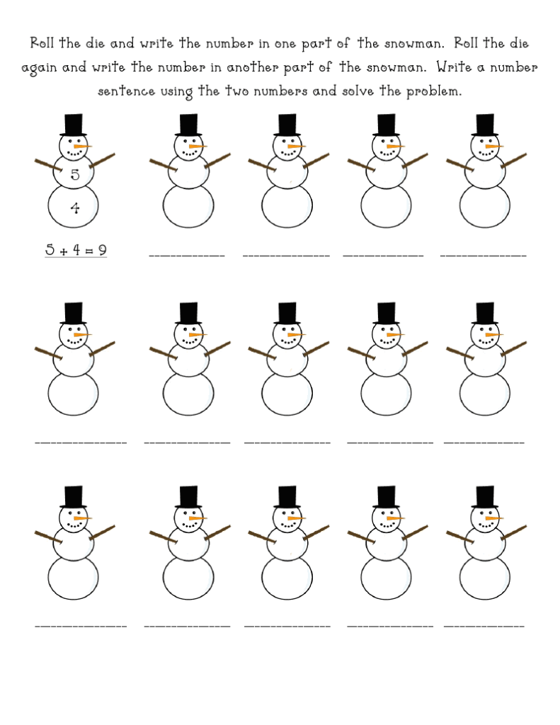 Winter Worksheets Fun In First Grade