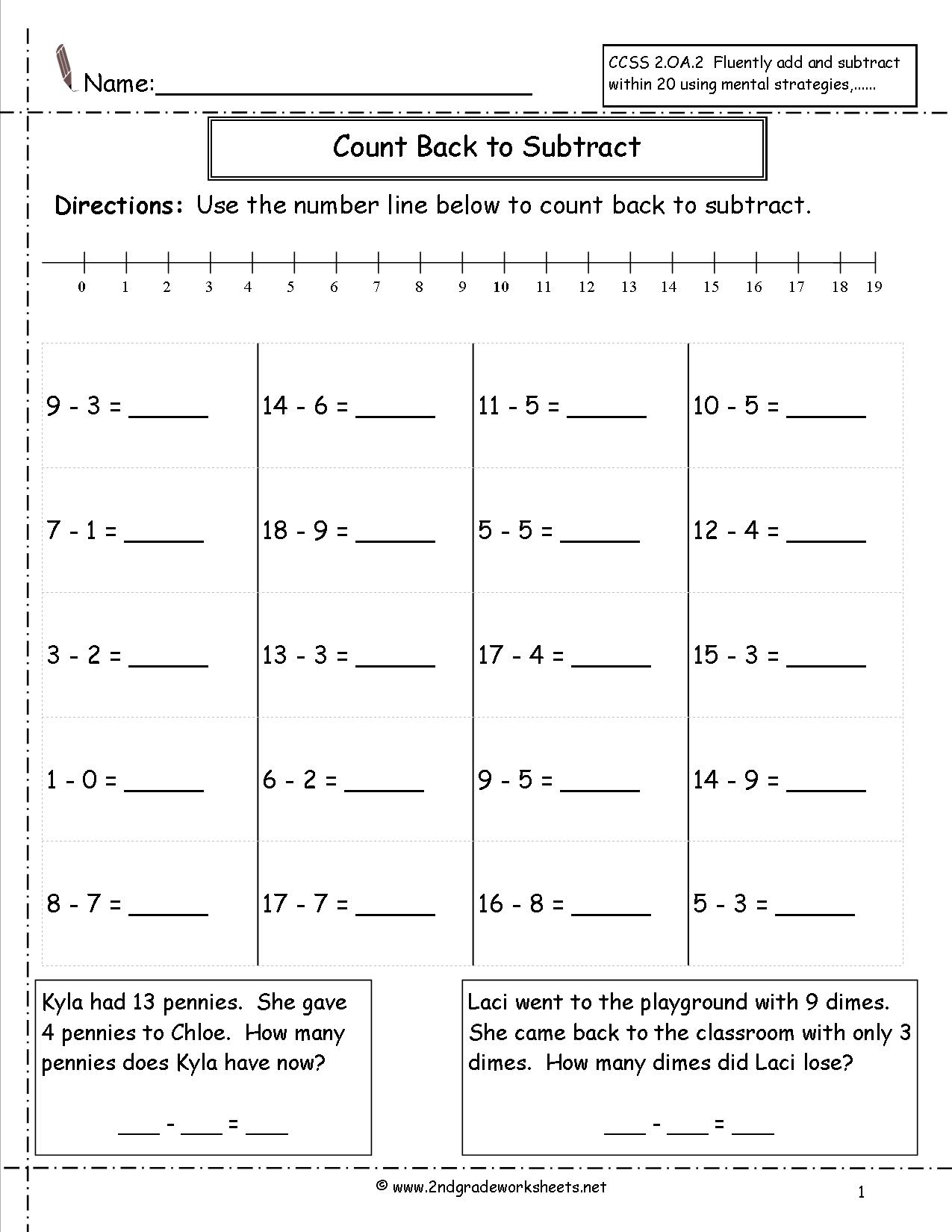 12 Second Grade Number Line Worksheets Worksheeto