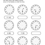 18 Clock Worksheets For Second Grade Worksheeto