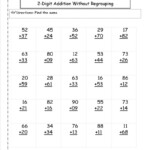 2 Digit Addition Worksheets 2nd Grade Math Worksheets Printable