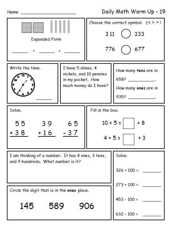 2 Grade Math Worksheets Worksheets Master