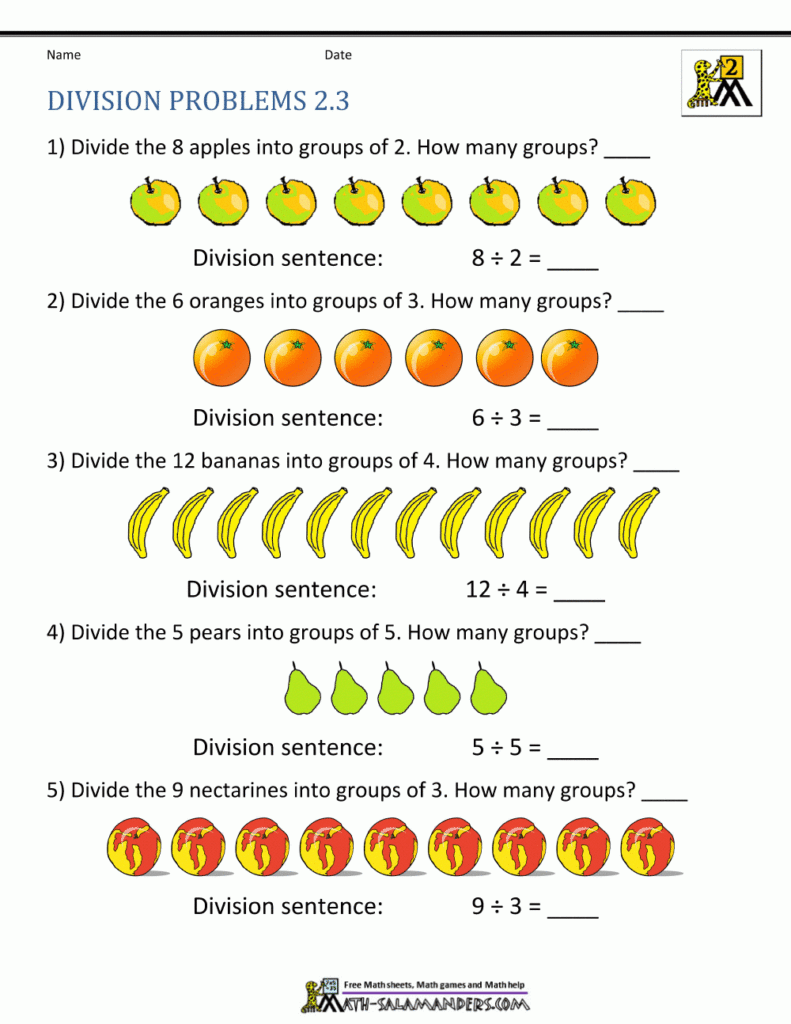 2nd Grade Division Worksheets Math Division Division Worksheets 2nd 