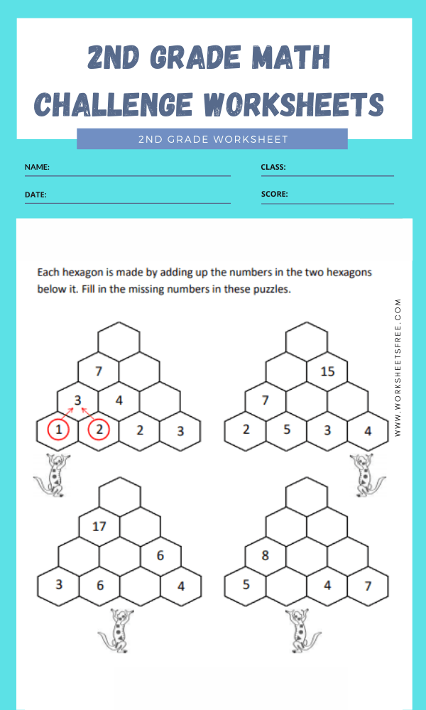 2nd Grade Math Challenge Worksheets Worksheet Maker