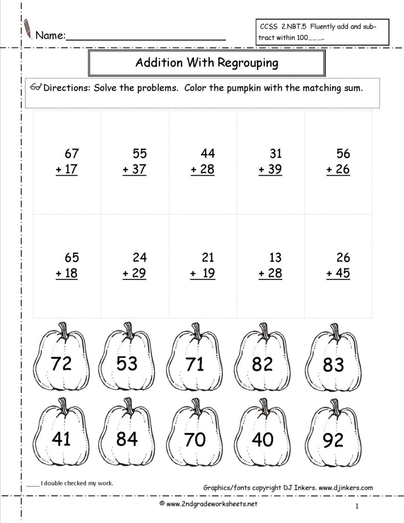 2nd Grade Math Facts And Printable Worksheets 2018